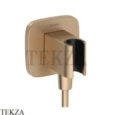 Hansgrohe FixFit Q Шланговое подсоединение с держателем 26887140, Brushed Bronze