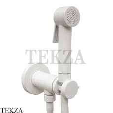 Bossini PALOMA ABS Гигиенический душ с прогрессивным смесителем, шланг CROMOLUX E37015B.045, белый матовый