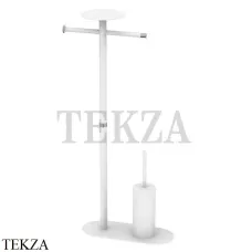 Boheme VENTURO Стойка напольная для WC 10953-W-CR, Белый-хром