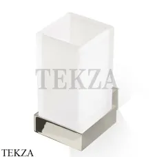Decor Walther Corner WMG Стакан для зубных щеток настенный, стекло сатин 0561734, никель сатин