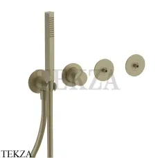 Fantini Venezia Смеситель для душа с гарнитуром (ручки отдельно), 29P6N017SB, Matt British Gold