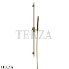 Gessi INGRANAGGIO Штанга в комплекте с душевой лейкой 63584-735, Warm Bronze PVD