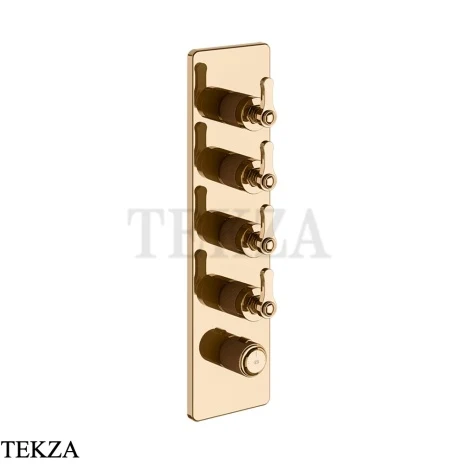 Gessi VENTI20 Термостат для душа, 4 потока, внешняя часть 65208-735, Warm Bronze PVD