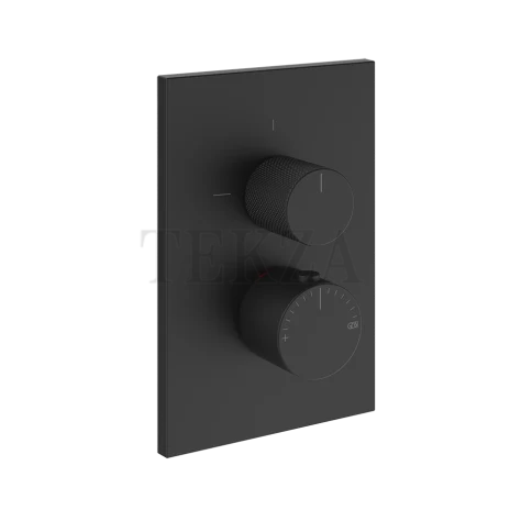Gessi Inverso Diamantato Термостат для душа, 3 потока, внешняя часть 73637-299, Matte Black