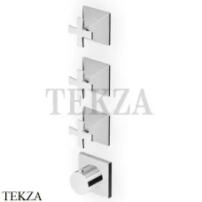 Zucchetti Bellagio Термостат для душа, 3 выхода, внешняя часть ZB1803, хром глянец