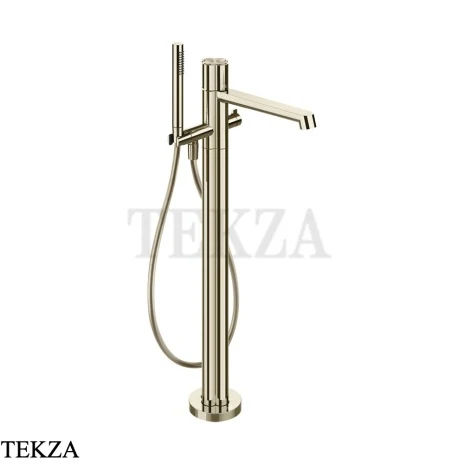 Gessi Ludovica Смеситель для ванны напольный crystals, с гарнитуром 76328-720, никель глянец