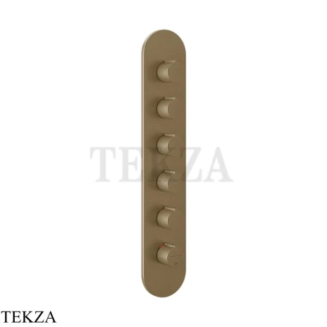 Gessi Ingranaggio-Anello Термостат для душа, 5 потоков, внешняя часть 43070-791, Deep Bronze Br. PVD