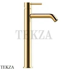 Bossini Teo Смеситель для раковины высокий, с донным клапаном Z00703.021, Золото глянец