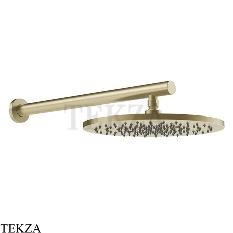 Gessi 316 SHOWER Верхняя душевая лейка D30 с креплением 54145-727, Brushed Brass PVD