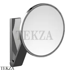 Keuco ILOOK MOVE Косметическое зеркало 5х с подсветкой дневной свет, без выключателя 17612139003, Хром черный шлифованный