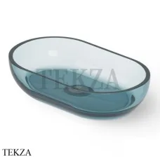 Dea Design Washbasins Раковина настольная овальная Glasstech DD9033 550 R11, Dark Blue R11