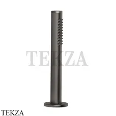 Gessi Душевой комплект на борт ванны, шланг, держатель 63327-707, Black Metal Brushed