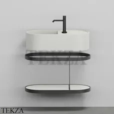 Cielo Les Petites Ovale 60 Консоль с раковиной LPLAO60, керамическая полка, Pomice Cielo Les Petites Ovale 60 Консоль с раковиной LPLAO60, керамическая полка, Pomice