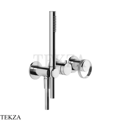 Gessi ANELLO Смеситель для душа на 2 потока, с гарнитуром, внешняя часть 63345-031, хром глянец