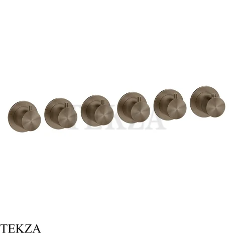 Gessi 316 SHOWER Термостат для душа на 5 выходов, внешняя часть 54340-761, Coffee Bronze Brushed PVD