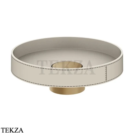 Gessi Pelle Tresse Раковина круглая накладная, без перелива 78601-448, Crème/ Deep Bronze Br. PVD