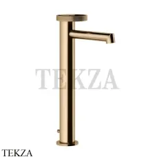 Gessi ANELLO Смеситель для раковины высокий, с донным клапаном 63303-735, Warm Bronze PVD