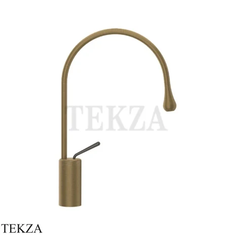Gessi Goccia Смеситель для раковины высокий, без сливного гарнитура 33605-713, Antique Brass