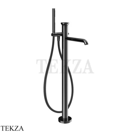 Gessi Origini MATERIC Смеситель для ванны напольный с гарнитуром 66028-706, Black Metal PVD