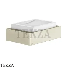 Gessi Rettangolo Мыльница настенная с держателем 20801-720, Nickel PVD