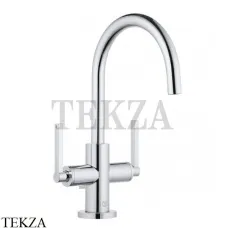 Kludi NOVA FONTE Puristic Смеситель для раковины, с донным клапаном 201180515, хром глянец