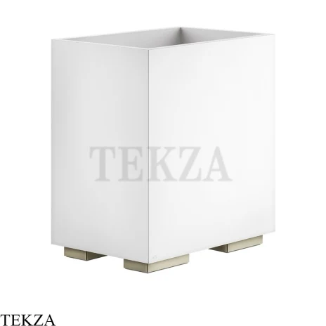 Gessi Rettangolo Ведерко, корзина для мусора, цвет белый 20990-720, Nickel PVD