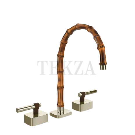Gessi Jacqueline Смеситель для раковины на 3 отв., без донного клапана 77015-720, никель глянец