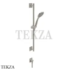 Gessi RILIEVO Штанга в комплекте с душевой лейкой и выводом для воды 59242-149, Finox Brushed Nickel
