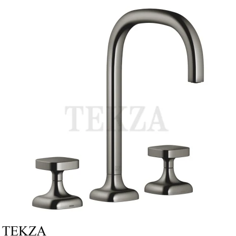 Dornbracht COYA Смеситель для раковины 3 отв. 165, без гарнитуры 20713404-19, Dark Chrome