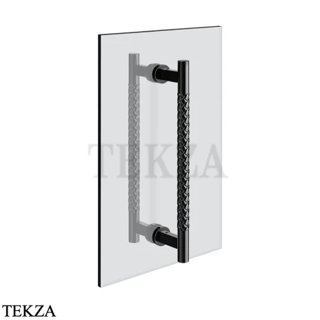 Gessi Pelle Tresse Полотенцедержатель для крепления на стекло, 30 см 78631-706, Black Metal PVD