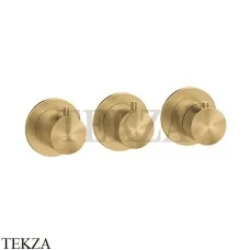 Gessi 316 SHOWER Термостат для душа на 2 выхода, внешняя часть 54334-727, Brushed Brass