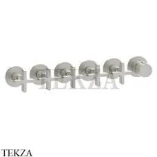 Gessi INCISO SHOWER Термостатический смеситель, 5 потоков, внешняя часть 58440-149, Finox Brushed Nickel