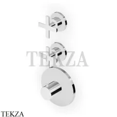 Zucchetti Gill Термостат для душа, 2 потока, внешняя часть ZGL5660, хром глянец