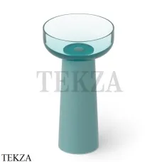 Dea Design Pedestal Basin Раковина напольная круглая Glasstech DD2027 480 R8, Lake Water Blue R8