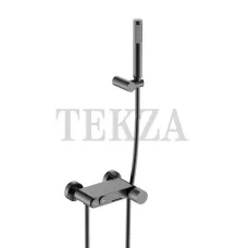 Boheme Stick Смеситель для ванны с изливом и гарнитуром Stick 123-GM Gun Metall c ручкой DIAMOND