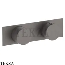 Fantini AK/25 Термостат на 3 потока, внешняя часть 27P5A973B, Matt Gun Metal PVD