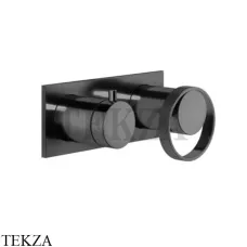Gessi ANELLO Смеситель для душа с переключателем 2 потока 63379-706, Black Metal Gessi ANELLO Смеситель для душа с переключателем 2 потока 63379-706, Black Metal