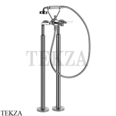 Gessi VENTI20 Смеситель для ванны напольный с гарнитуром 65128-031, хром глянец