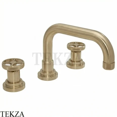 Nicolazzi Arena Смеситель для раковины, с донным клапаном 3318SE44, Silk шампань Brushed
