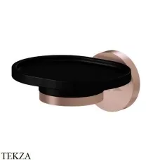 Newform X-Steel 316 Мыльница подвесная с держателем, композит 73201X.59.067, PVD Brushed copper bronze