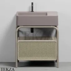 CIELO MARCEL Консоль напольная с ящиком Tinto naturale, раковина Cipria