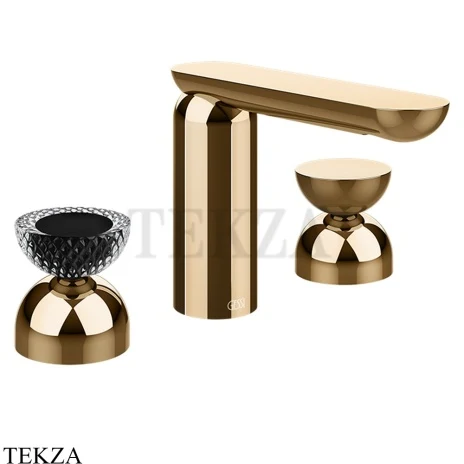 Gessi Perle Смеситель для раковины на 3 отв., без гарнитура 74796-735, бронза глянец