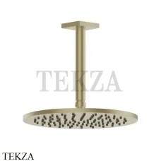 Gessi RILIEVO Потолочная душевая лейка D25 с кронштейном 59152-727, Brushed Brass
