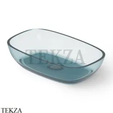 Dea Design Washbasins Раковина настольная скругленная Glasstech DD9079 600 R11, Dark Blue R11