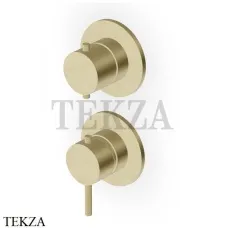 Zucchetti Helm Смеситель для душа, 2 потока, внешняя часть ZHE778.XP31, brushed british gold PVD Zucchetti Helm Смеситель для душа, 2 потока, внешняя часть ZHE778.XP31, brushed british gold PVD