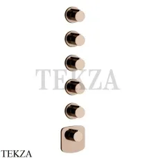 Gessi Ingranaggio-Anello Термостат для душа, 5 потоков, внешняя часть 43240-030, Copper глянец