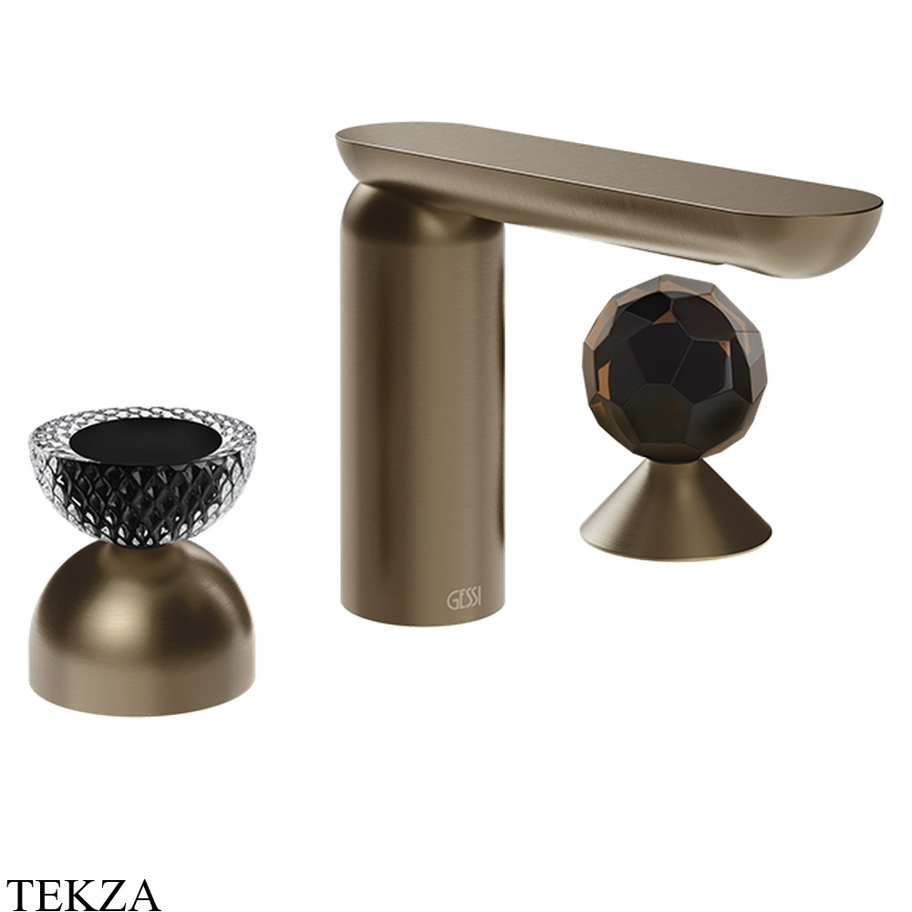 Gessi Perle Смеситель для раковины на 3 отв., без гарнитура 74728-761, бронза Coffee