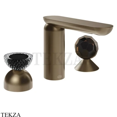 Gessi Perle Смеситель для раковины на 3 отв., без гарнитура 74728-761, бронза Coffee
