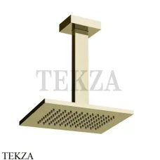 Gessi Rettangolo shower Верхний душ с потолочным кронштейном 20151-710, Brass PVD