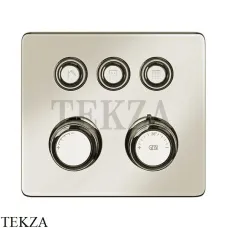 Gessi VENTI20 Термостатический смеситель на 3 потока, внешняя часть 65234-720, Nickel PVD